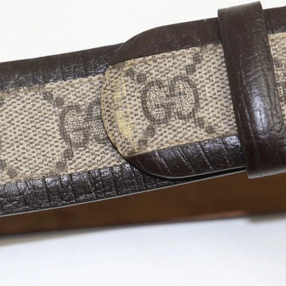 Gucci GG Supreme Monogram Men Belt 85/34 Interlocking Brown/Beidge 142931 READ - Picture 5 of 12